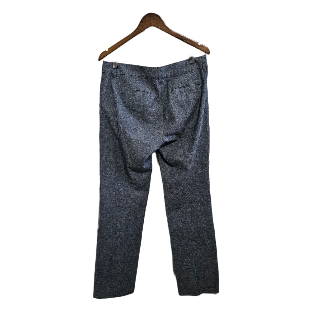 J.Crew linen blend straight leg blue trouser pants size 6 - Picture 6 of 8